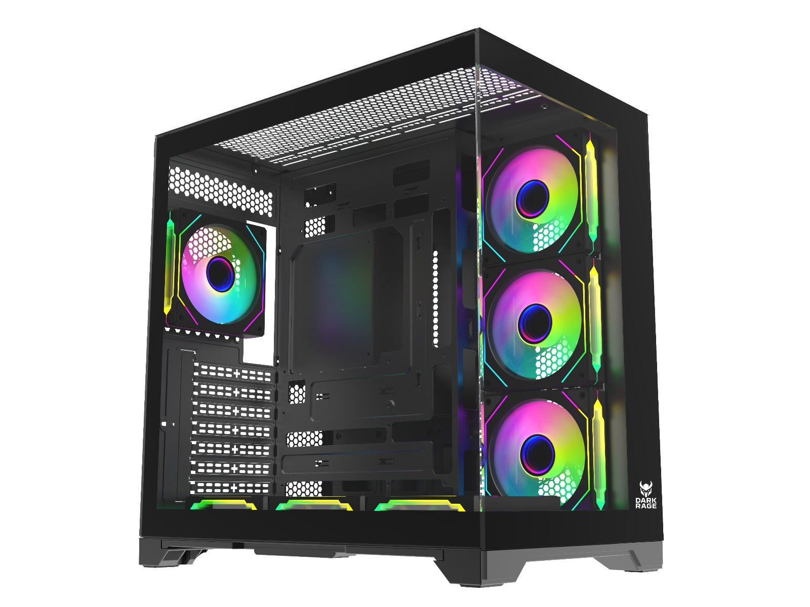 DARK RAGE X BEYAZ 7 RGB KUMANDALI AKVARYUM KASA