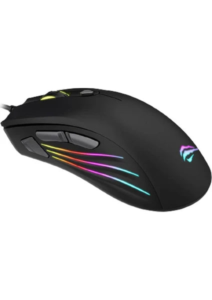 Gamenote MS1002 Kablolu Rgb Optik Oyuncu Mouse Siyah