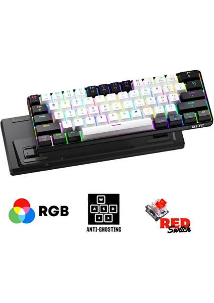 Blic T60WB Tam Mekanik Rgb Antighosting Red Switch Gaming Oyuncu Klavyesi