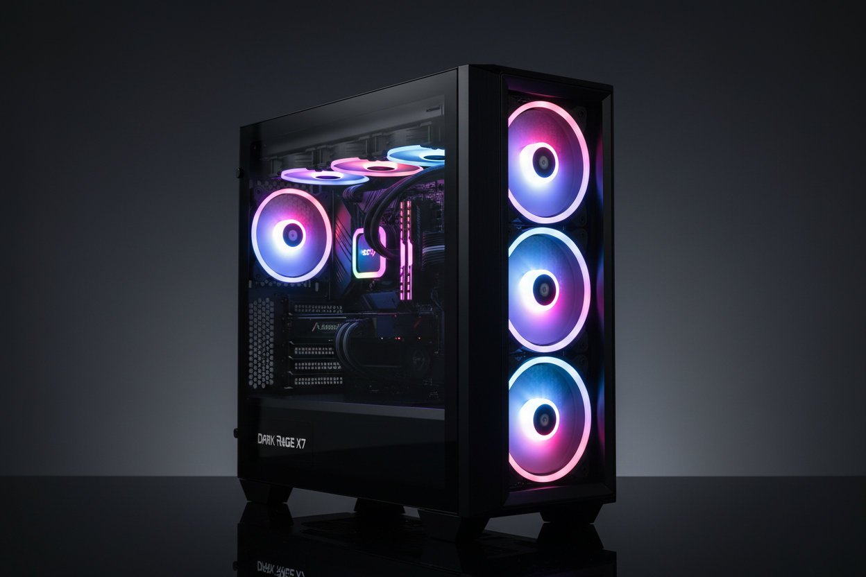 RGB GAMİNG KASA DARK RAGE X7 FANLI