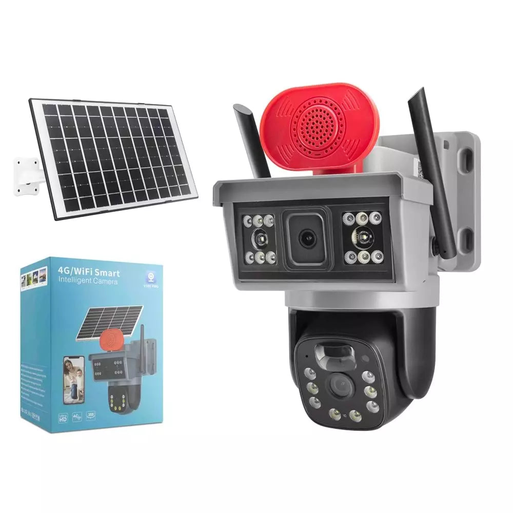 X5-Tech RX-15G Solar 4G Kamera 2*3Mp Lens V380 Siyah